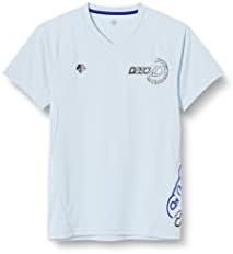 Descente Men's Short Sleeve Practice Shirt, Sweat Absorbent, Quick Drying, Volleyball, Training