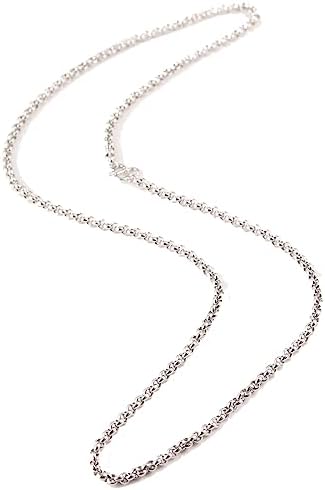 seidayee Luxurious Platinum Bead Necklace for Men - Elegant and Eye-catching - PT950 Chain Wide 4MM