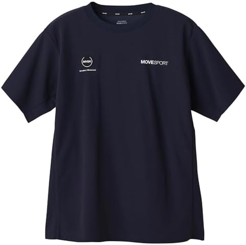 Descente Men's Short Sleeve T-Shirt, Crew Neck, Quick Drying, Stretch, Reduces Stickiness