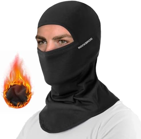 ROCKBROS Cold Weather Balaclava Ski Mask for Men Windproof Thermal Winter Scarf Mask Women Neck Warmer Hood for Cycling