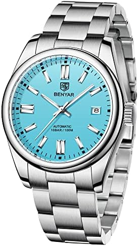 BENYAR Classic Men's Automatic Mechanical Watch Stainless Steel Strap Waterproof Luminous Simple Business Sports Wristwatch…