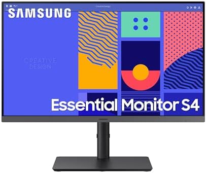 SAMSUNG 27-Inch S43GC Series Business Essential Computer Monitor, IPS Panel, Height Adjustable Stand, Triple Input, New DisplayPort, 100Hz, AMD FreeSync, Advanced Eye Care LS27C432GANXZA, 2024
