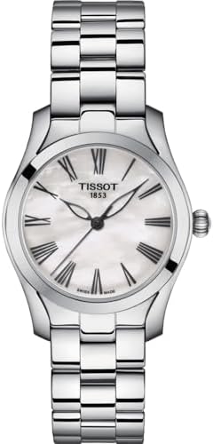 Tissot womens T-Wave Stainless Steel Dress Watch Grey T1122101111300