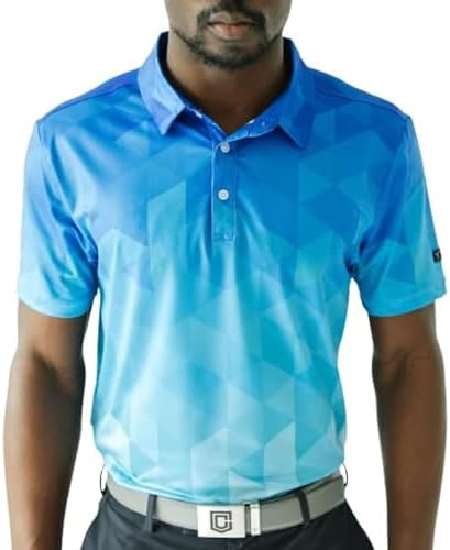 YATTA GOLF - Mens Golf Shirt Moisture Wicking Quick-Dry Short Sleeve - Standout Performance Casual Polo Shirts for Men
