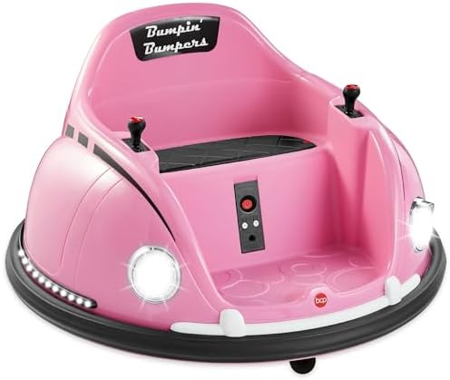 Best Choice Products 6V Electric Kids Ride On Bumpin Bumper Car, 1.5-6 Years Old, Parent Remote Control, 360 Degree Spin, Lights, Sounds - Pink