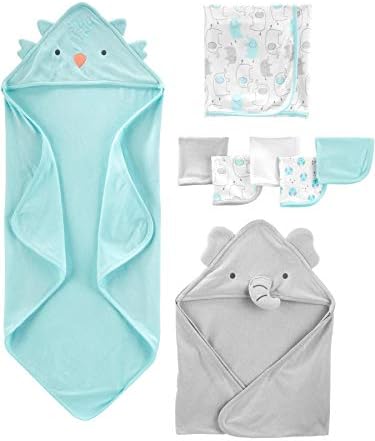 Simple Joys by Carter's Unisex Babies' 8-Piece Towel and Washcloth Set, Multipacks