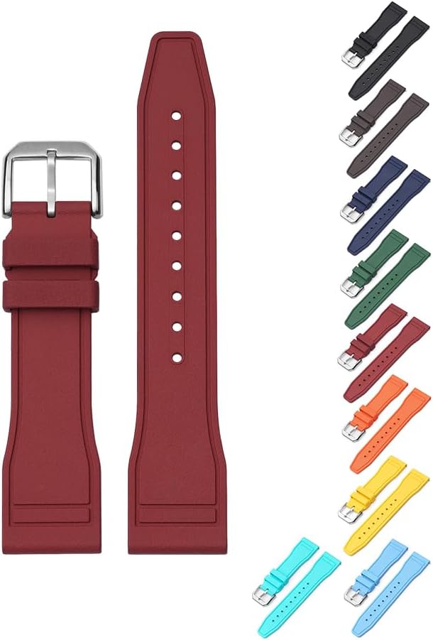 Quick Release Rubber Band For IWC Pilot Watches, Replacement Rubber Straps For Pilot Watches - Multiple Colors