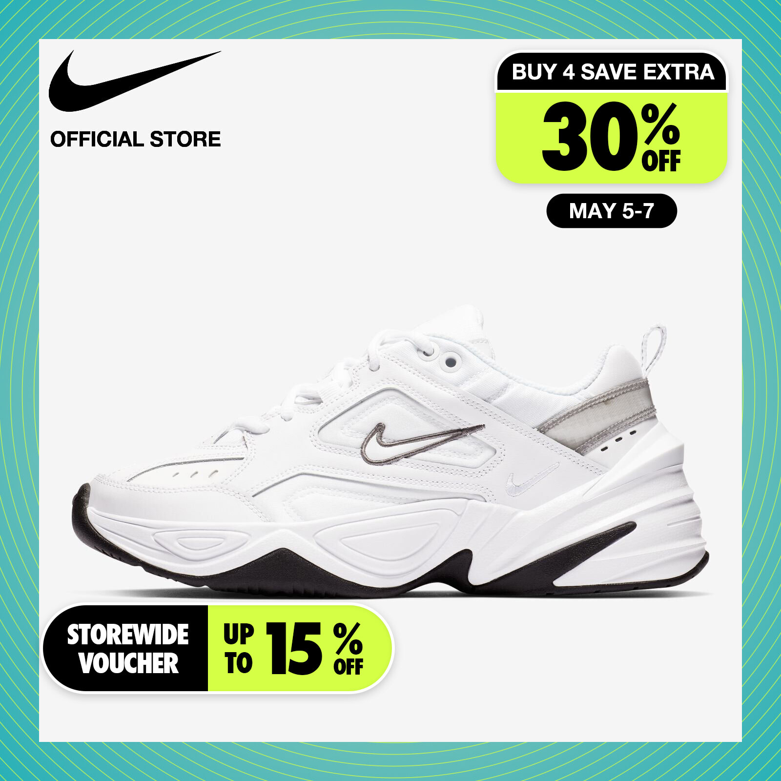 Nike Women's M2K Tekno Shoes - White