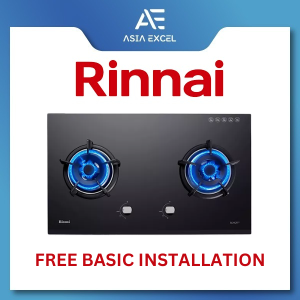 RINNAI RB-72G (RB72G) 2 BURNER HYPER FLAME BUILT-IN GLASS HOB