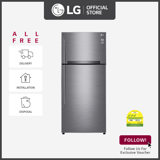 [Bulky] LG GT-B4783PZ 475L Top Freezer in PZ + Free Grocery Voucher $50 + Free Delivery + Free Installation + Free Disposal