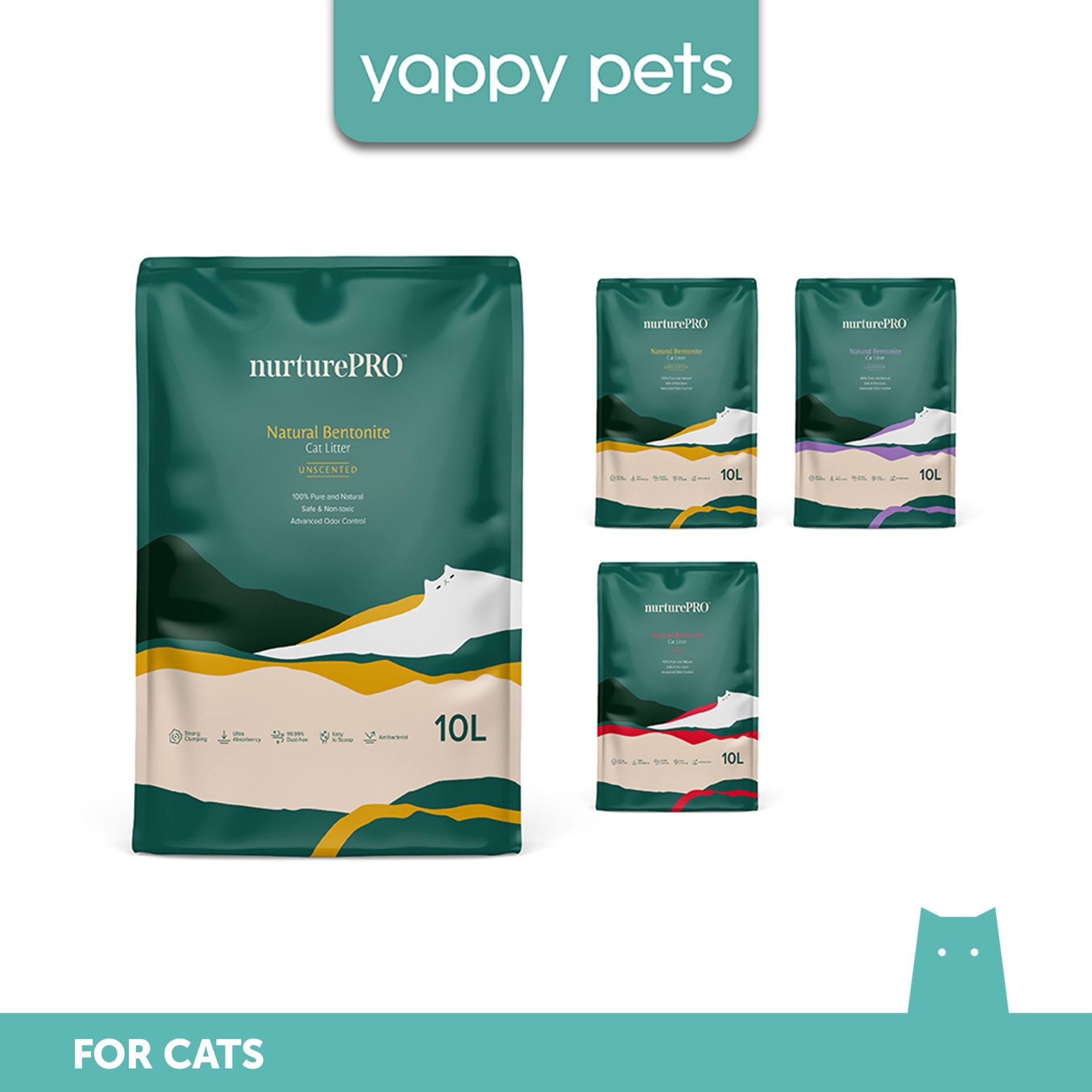 NurturePRO Natural Bentonite Cat Litter 10L
