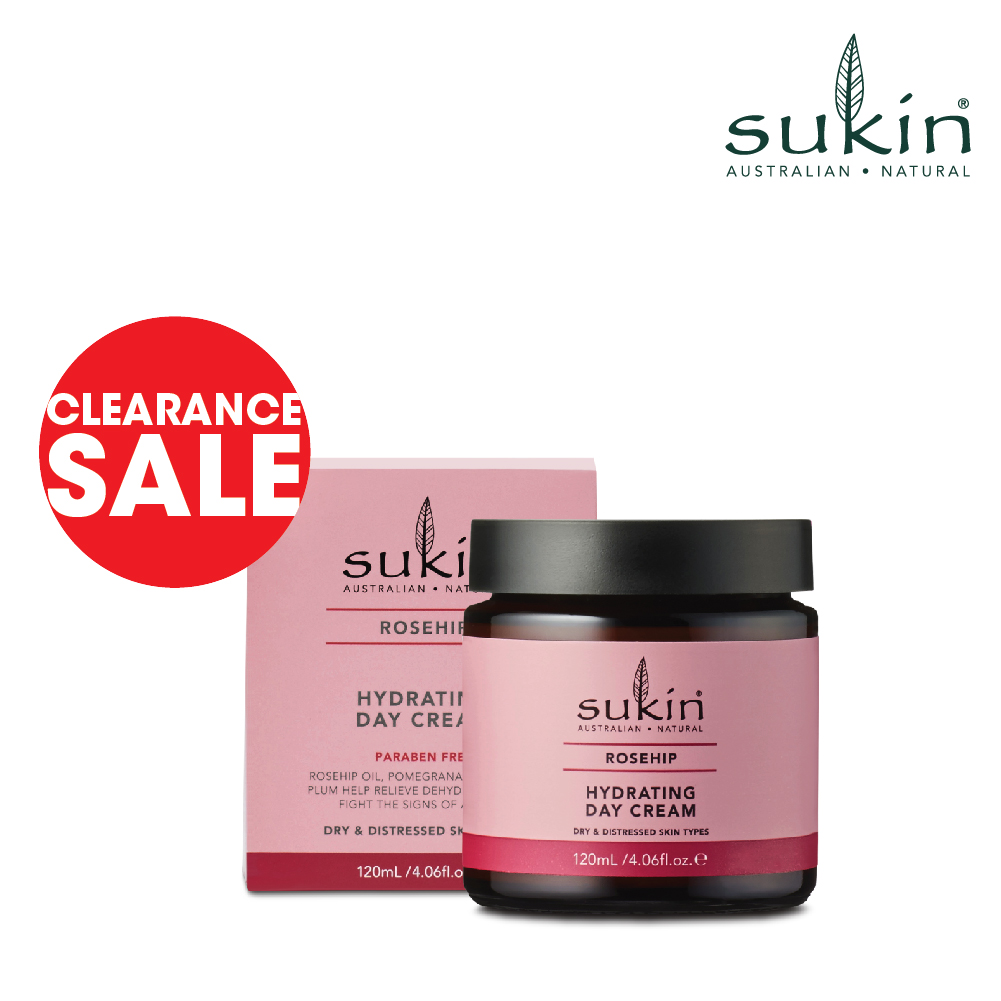 (CLEARANCE) Sukin Rosehip Hydrating Day Cream (120gm) - Expiry 11/2024