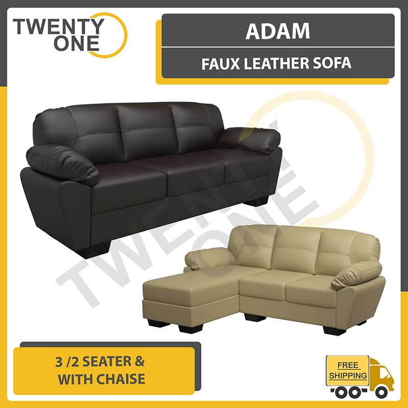 [Bulky]Twenty one ADAM FAUX LEATHER SOFA (3 SEATER / 2 SEATER AND WITH CHAISE)